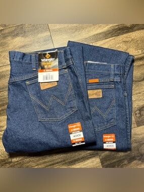 Wrangler FR13MWZ FR Flame Resistant Original Fit Jeans Mens 40x30 (LOT x2 Pair)